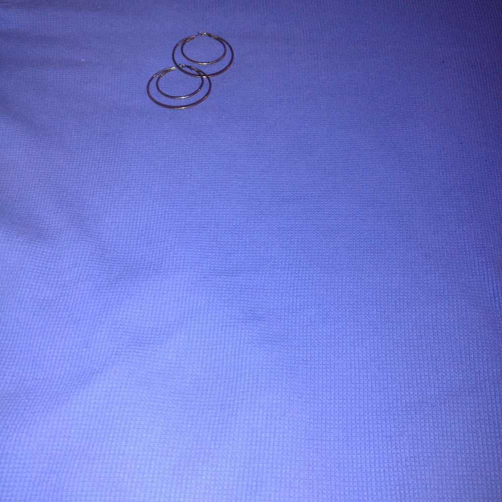 Woman Within, Beautiful Blue Thermal, Women's 4xl Top w NEW Earrings & Gift